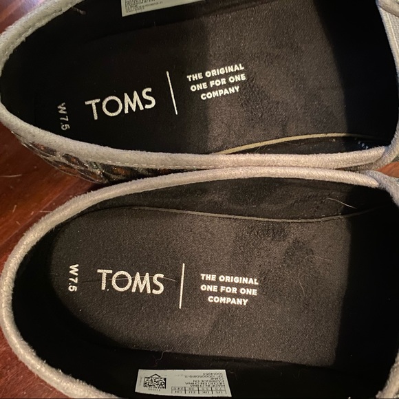 TOM'S Women's Classic Slip On - Glitter Cheetah - Picture 3 of 3